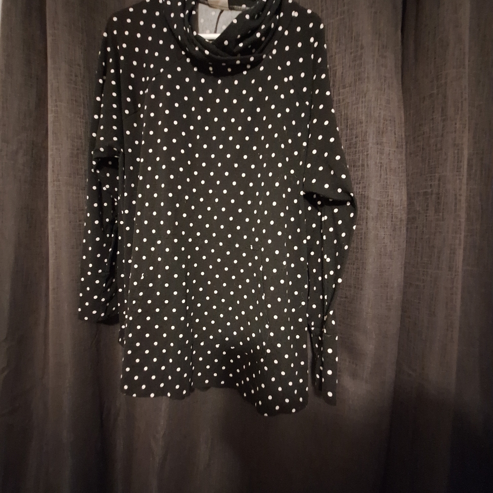 LuLaRoe Black and White Polka Dot Hoodie